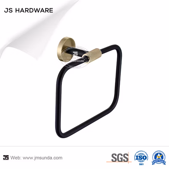 New Design Gold Black Knurling Bath Accessories Bathroom Hardware Set