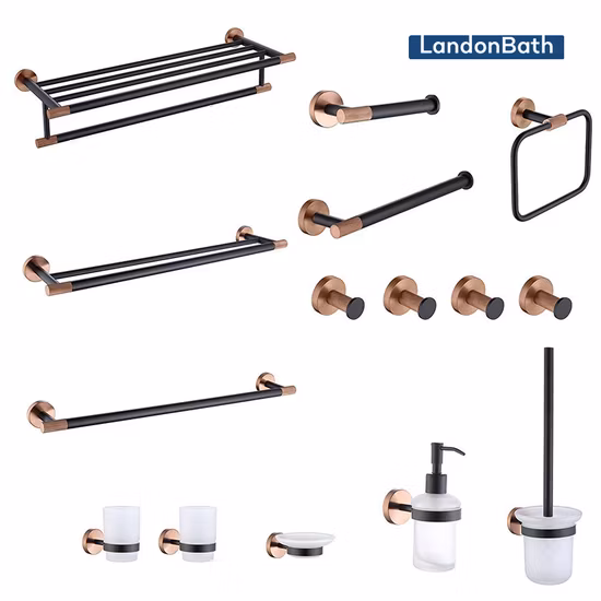 Wood and Aluminum Bathroom Accessories