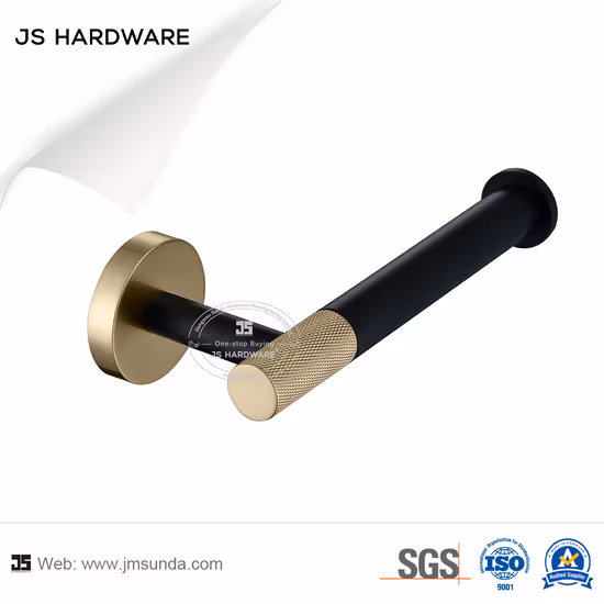 New Design Gold Black Knurling Bath Accessories Bathroom Hardware Set