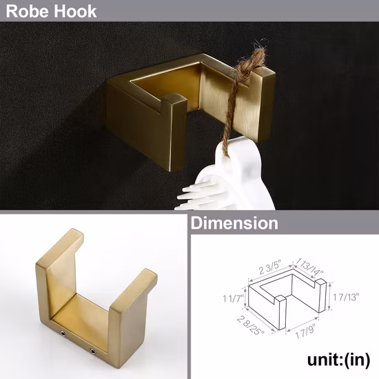 A barra de toalha fixada na parede ajusta o bronze de Champagne acessórios do banheiro do ouro de 4 partes